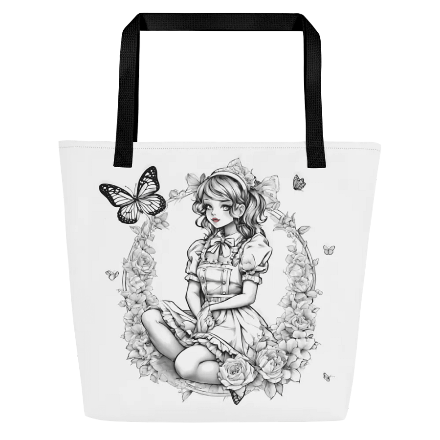 Monochrome Maid Floral Tote Bag product image (4)