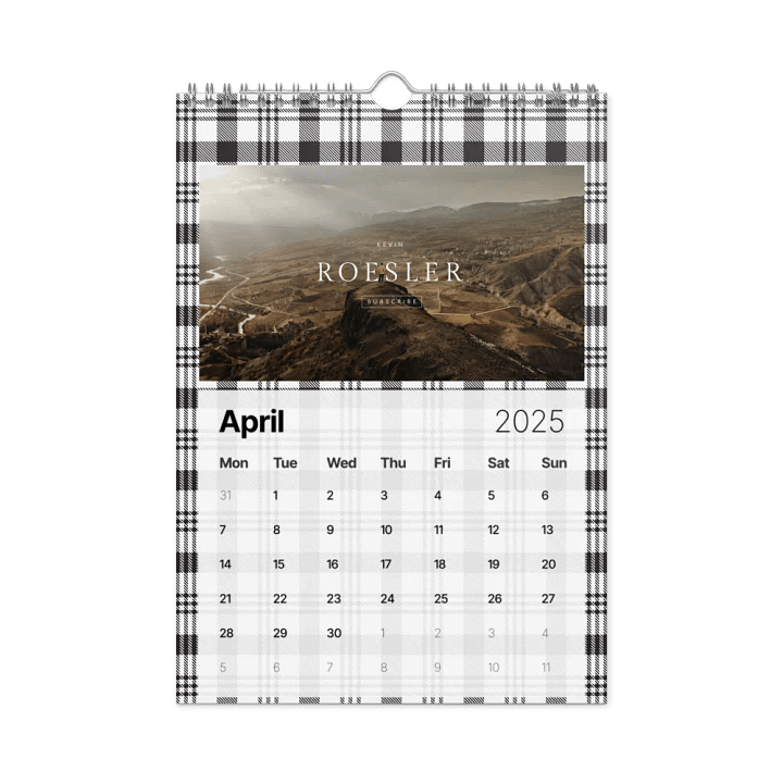Marble Monogram Wall Calendar 2025 product image (1)