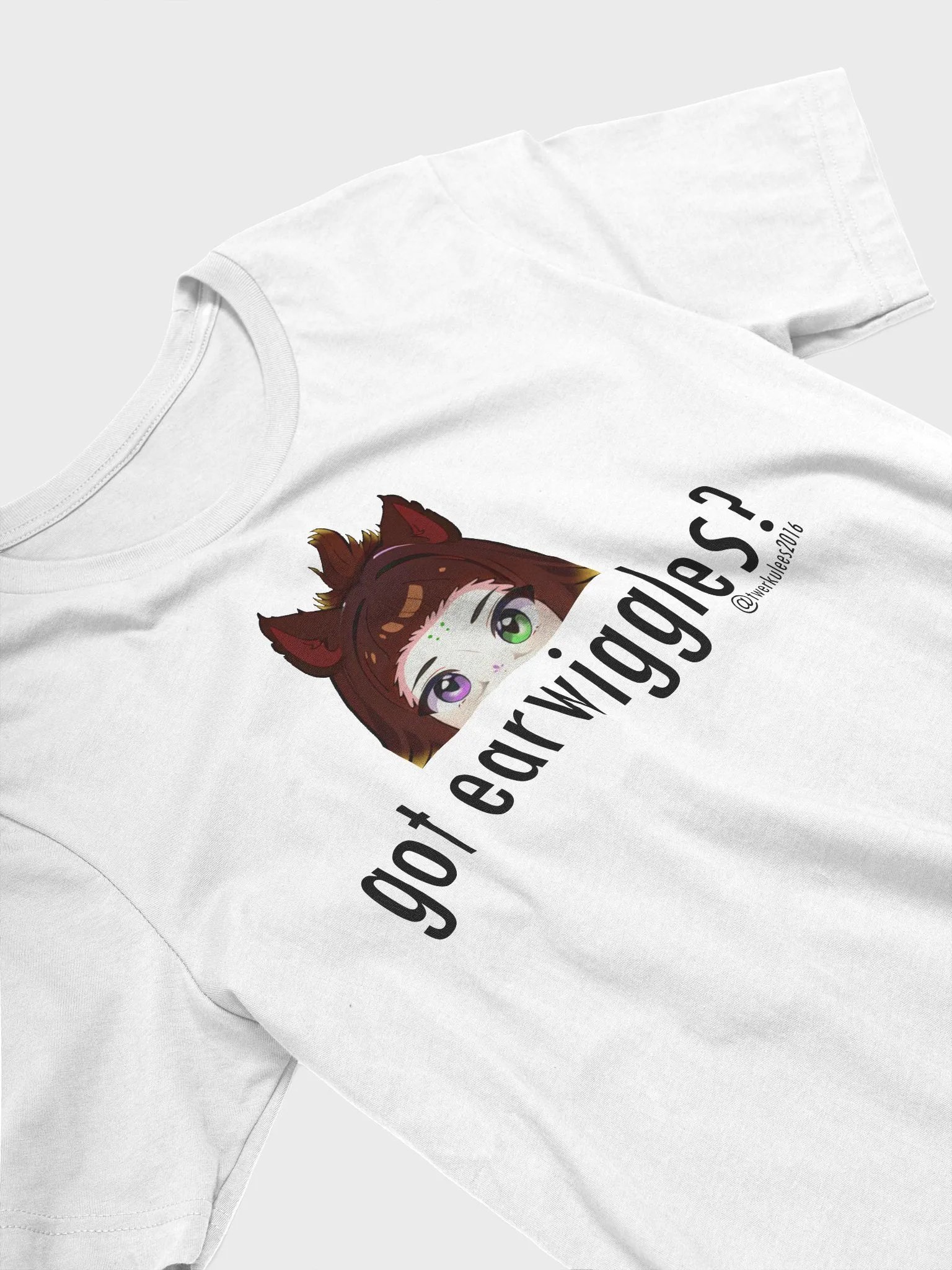 got earwiggles? T Shirt w/ black text product image (3)