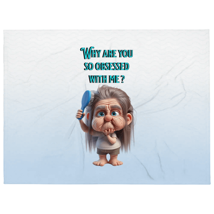 Dreamy "Why Are You So Obsessed'' Throw Blanket product image (2)