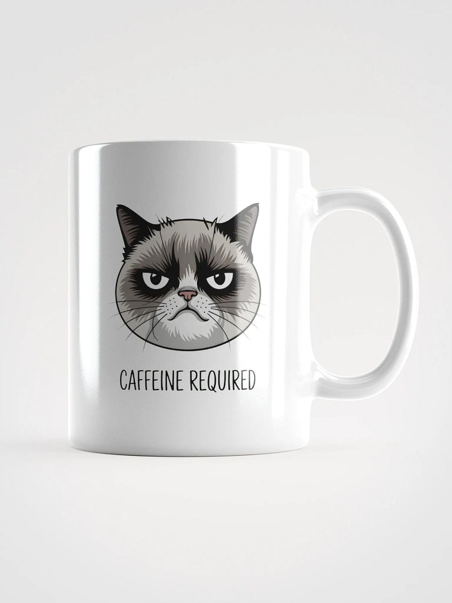 Caffeine Required Grumpy Cat Mug | Funny Cat Gift Mug product image (1)