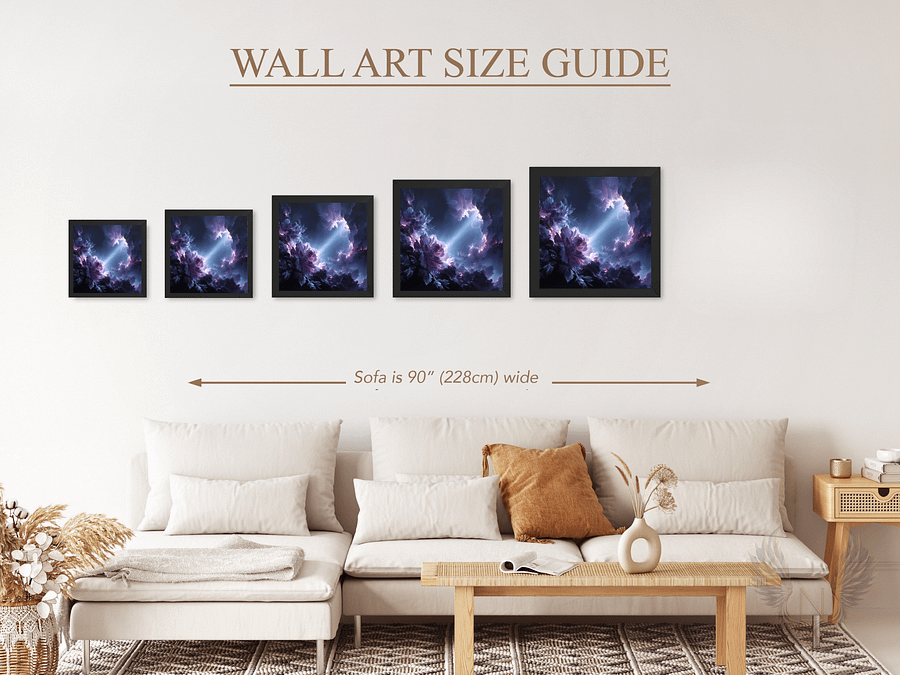 Cosmic Lightbreak: Abstract Night Wall Art product image (5)