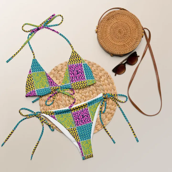 Sustainable Style Meets Sunshine: Floral Flora String Bikini product image (1)