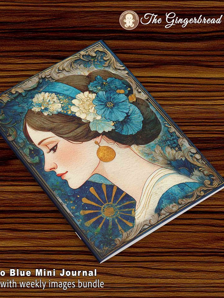 Rococo Blue Mini Journal Kit Digital Download product image (1)