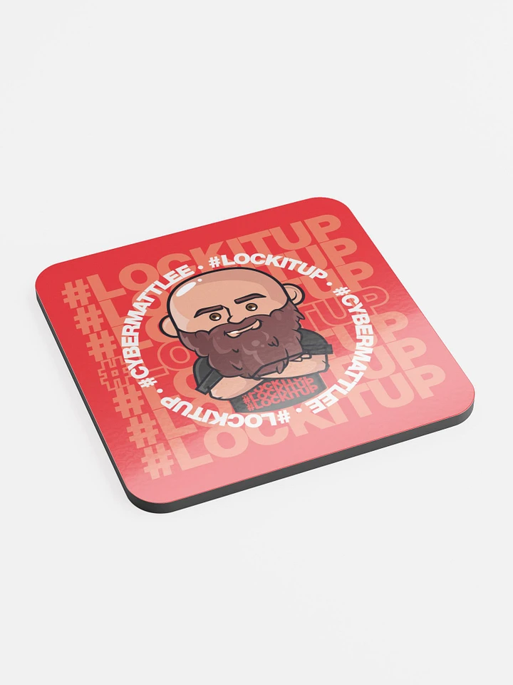 Matt Lee #LOCKITUP - Glossed Cork Coaster (Red) product image (2)