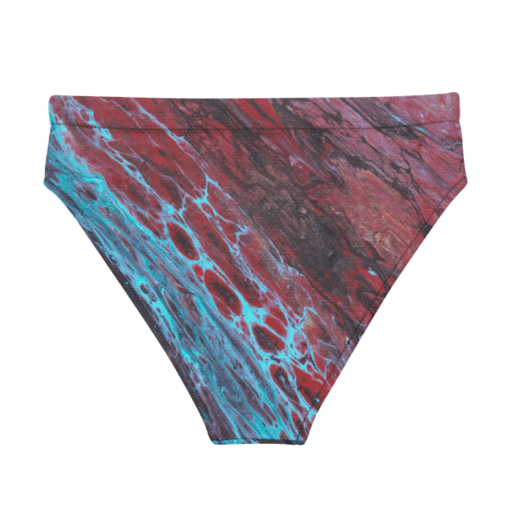 Crimson Tides - All-Over Print Recycled High Waisted Bikini Bottom product image (1)