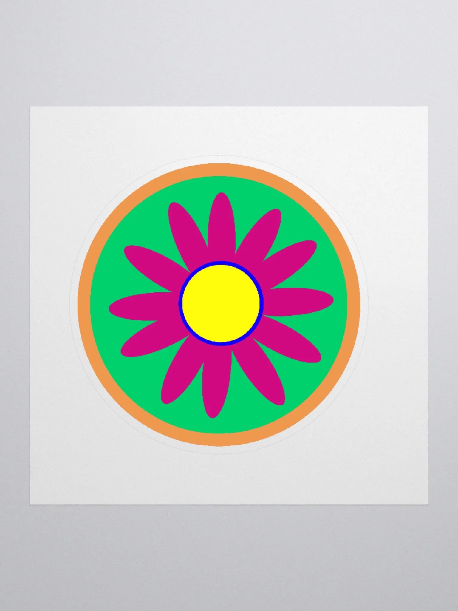 magenta daisy sticker product image (1)