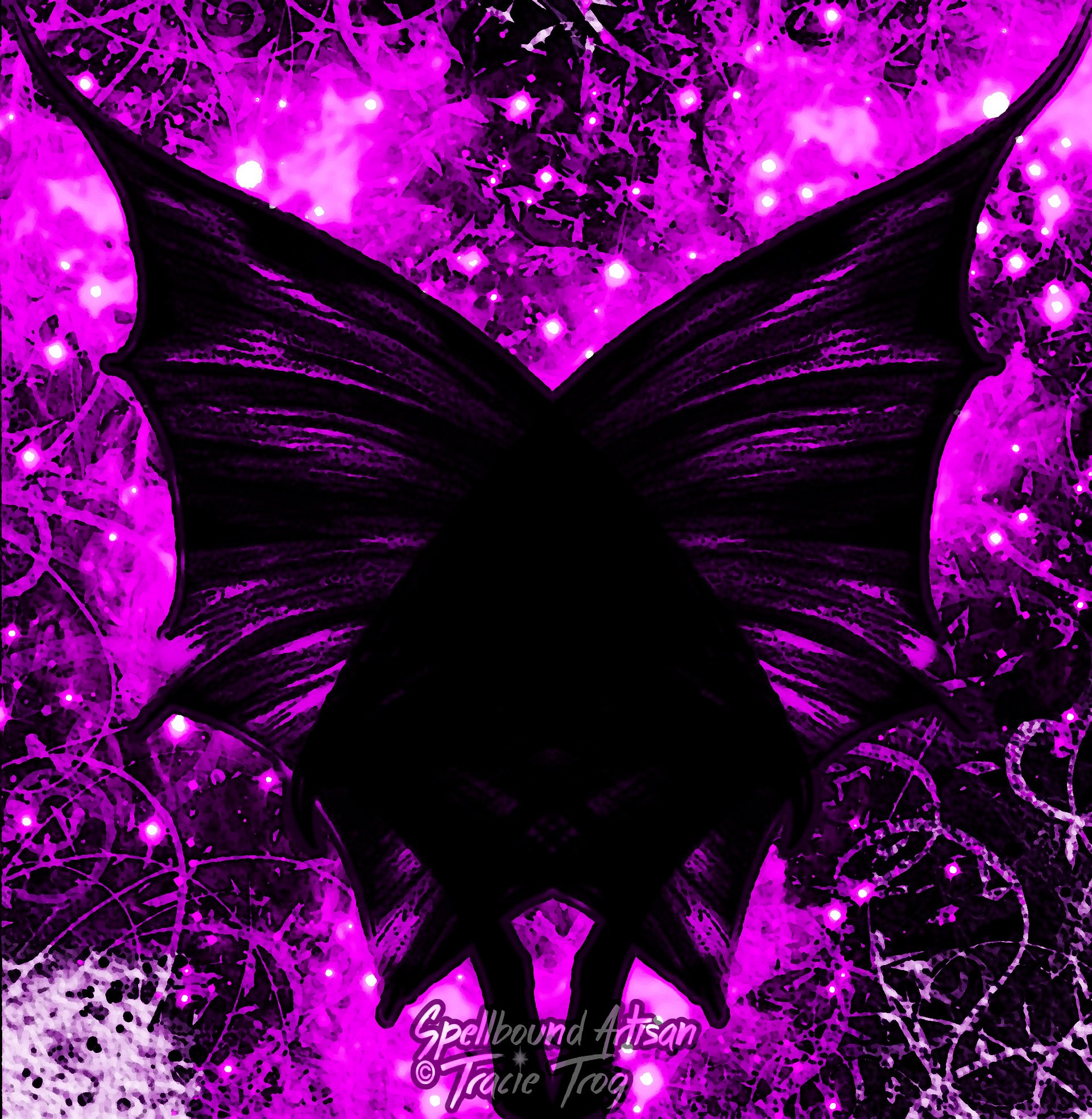 Amethyst Demon: Abstract Energy Spirit by Spellbound Studio | Purple Spirit Art, Occult Digital Wall Decor product image (1)