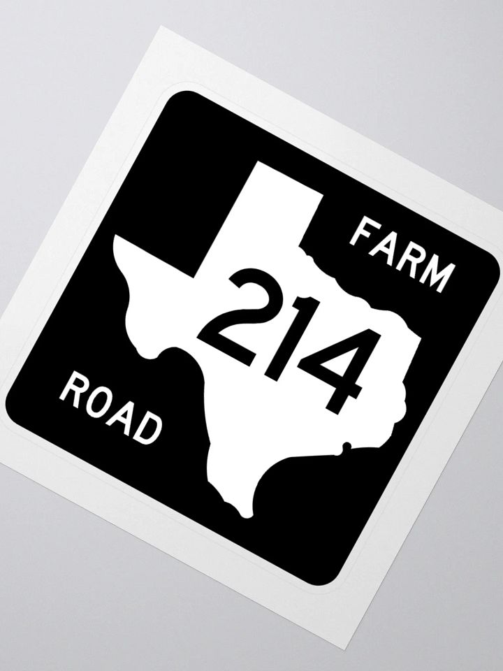 Texas Farm Road Sign FM 214 Sticker product image (2)