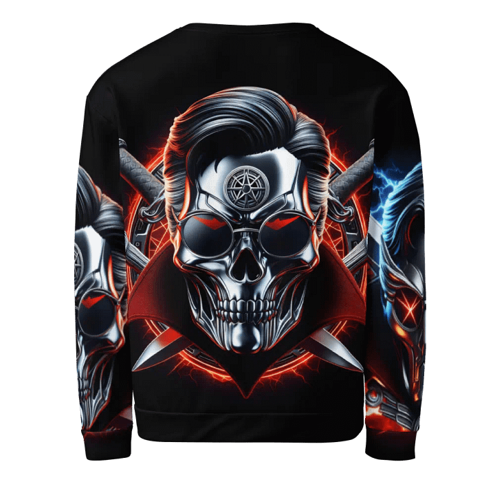 Silver Robot-Skull Face - Unisex Sweatshirt #13 product image (2)