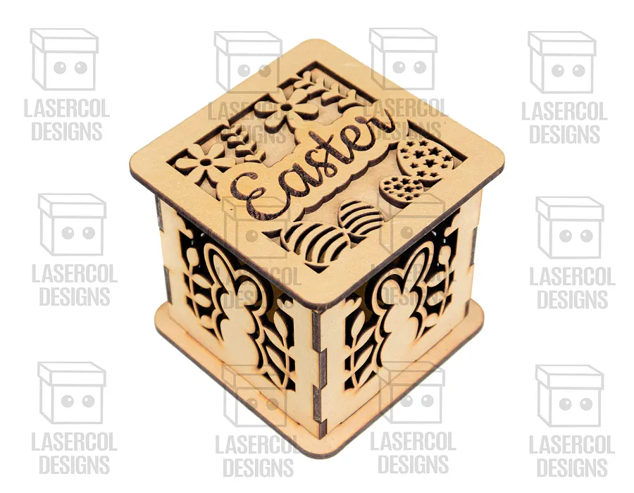 Easter Boxes Set (2 Sizes, 5 Styles) - Laser Cut Files product image (7)