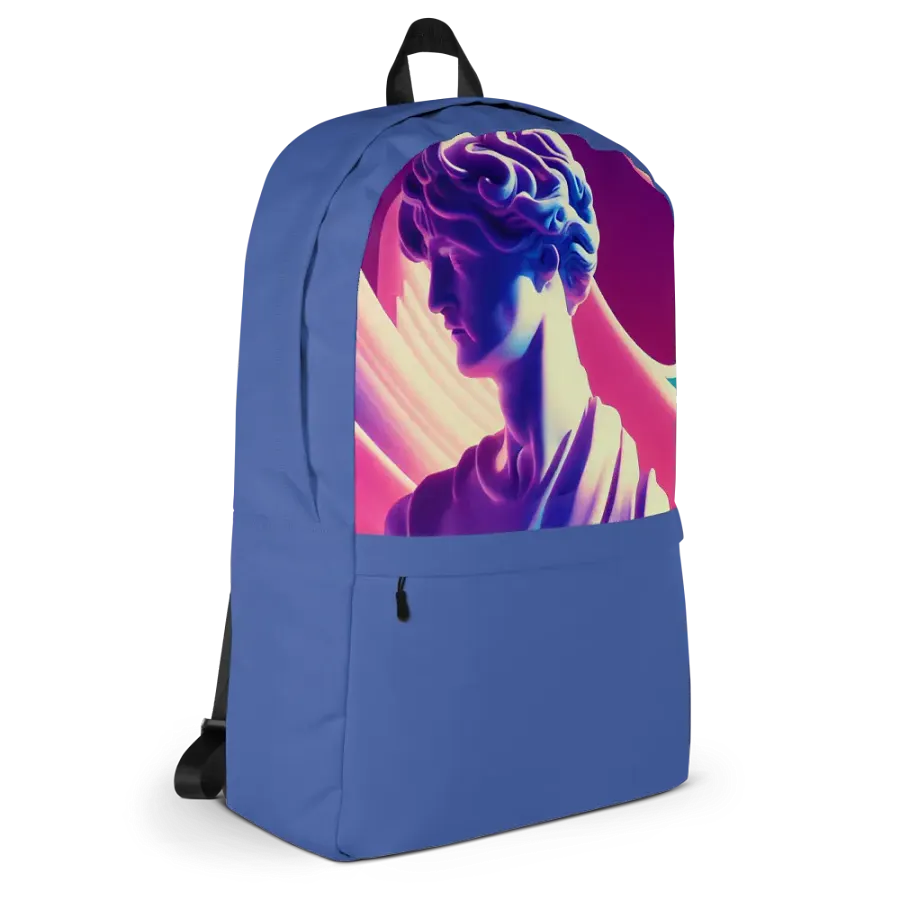 Greek God retrowave City Pop Dark Blue Backpack product image (11)