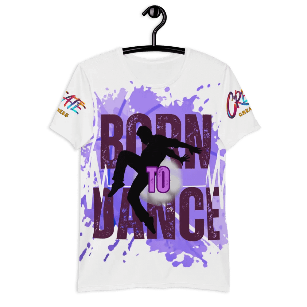 Born to Dance His Silhouette Huge Print Athletic Tee product image (6)