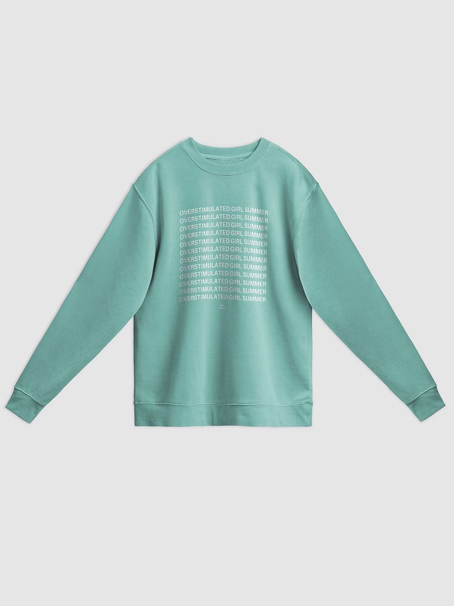OVERSTIMULATED GIRL SUMMER printed pigment crewneck product image (1)