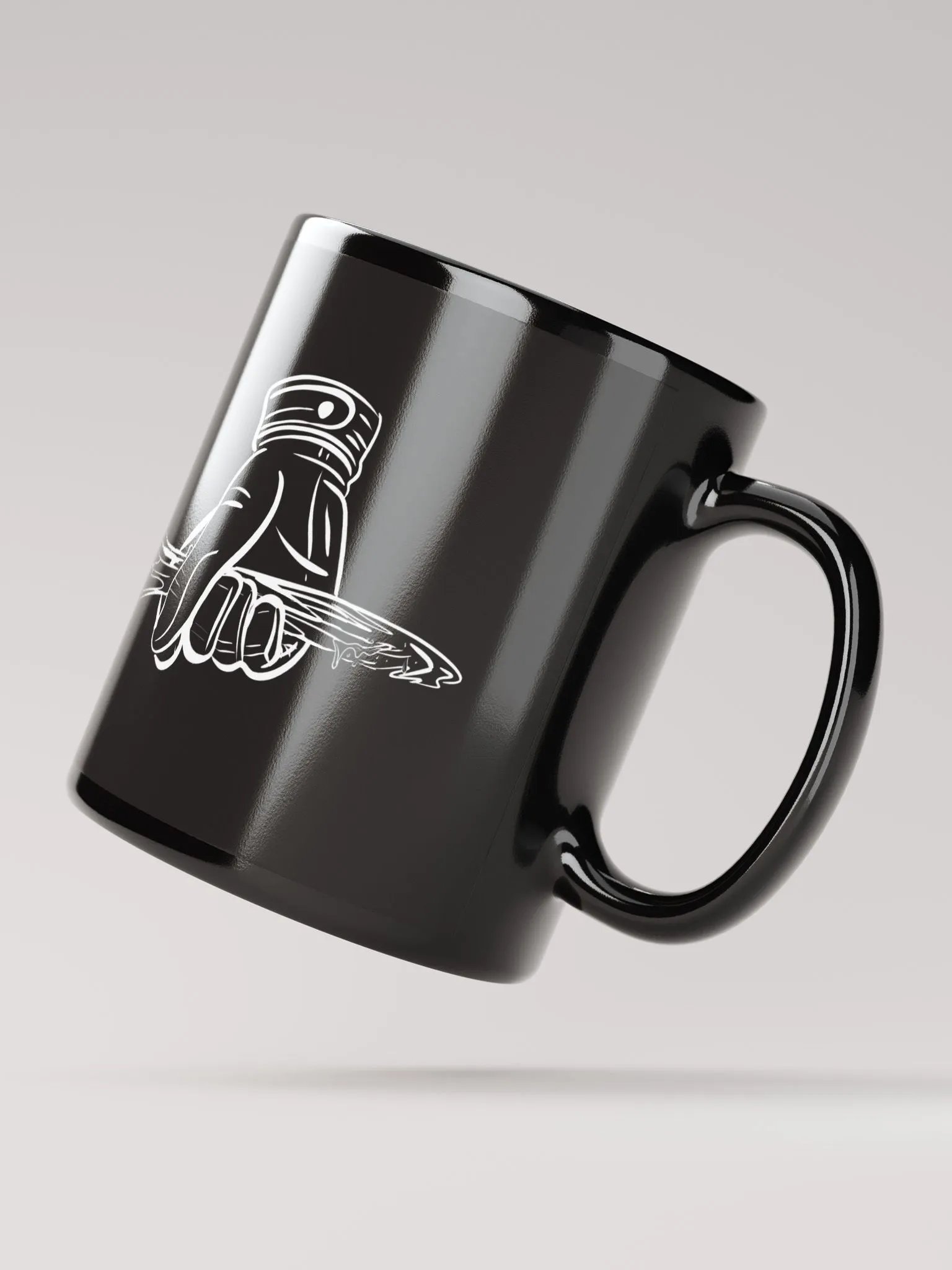 Glove & Icicle Black Mug product image (3)
