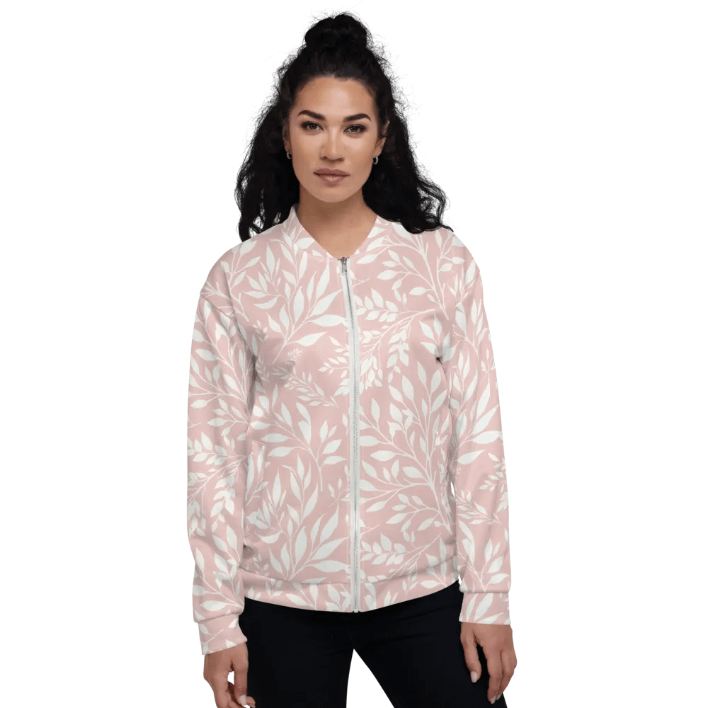 Branches Blush Pink Bomber Jacket product image (2)