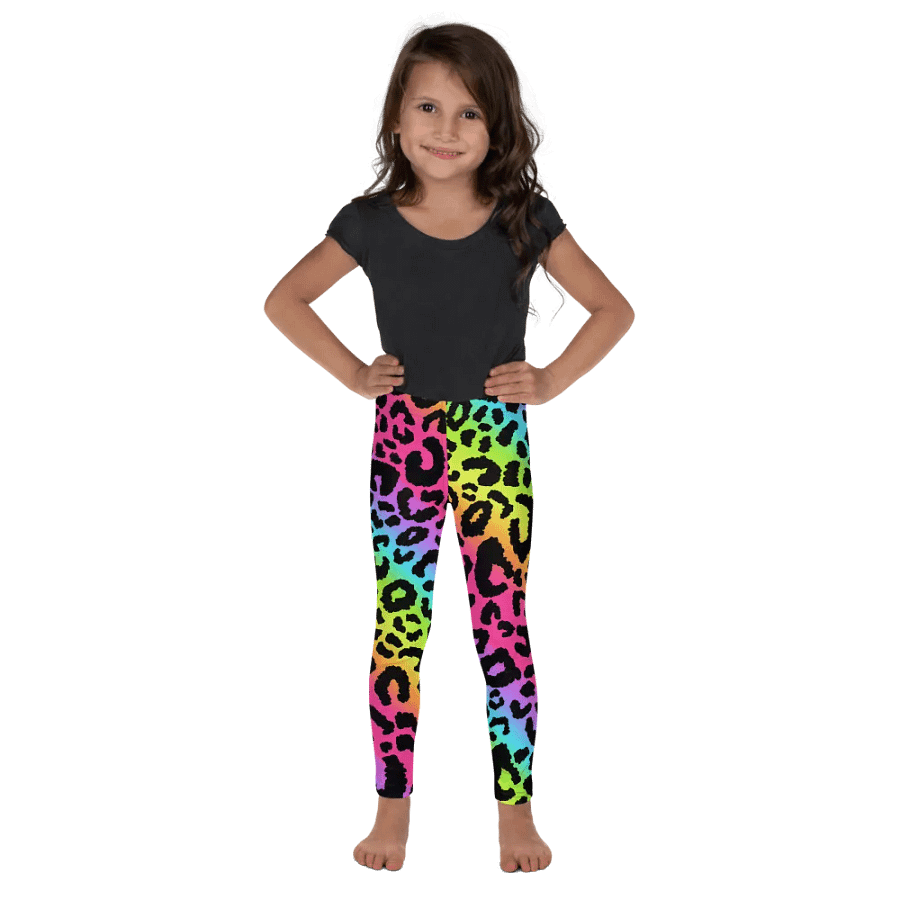 Colorful Spring Leggings for Girls with Leopard print product image (3)