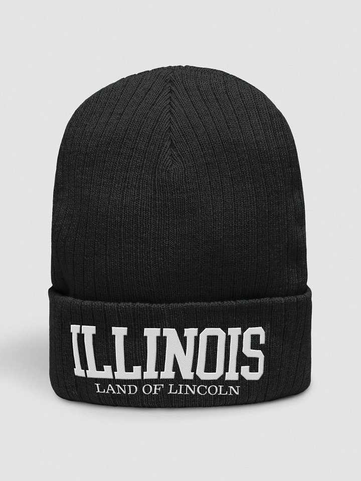 Illinois Land of Lincoln Eco-Threaded Ribbed Beanie product image (2)