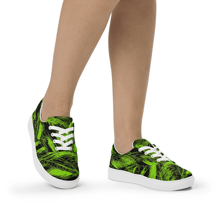 Neon Chaos Women's Canvas Sneakers product image (2)