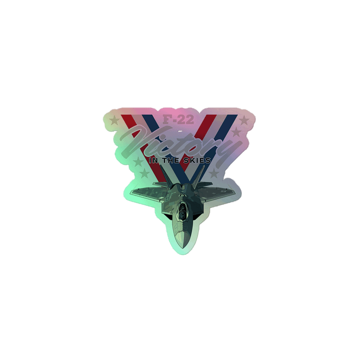 Victory in the Skies F-22 Raptor hologram sticker product image (1)