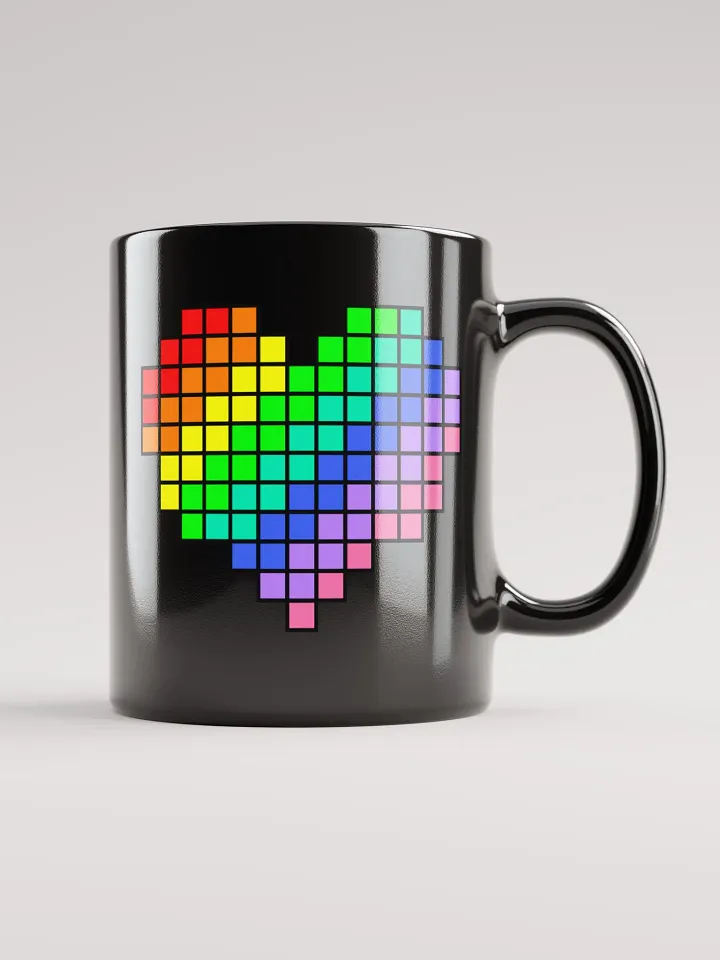 Pride Heart Black Glossy Mug product image (2)