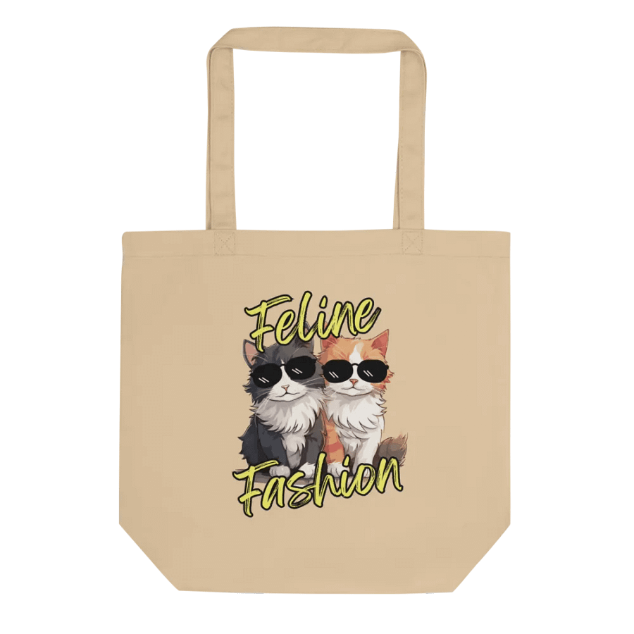 Feline Fashion Cool Cats Eco-Friendly Tote Bag product image (1)