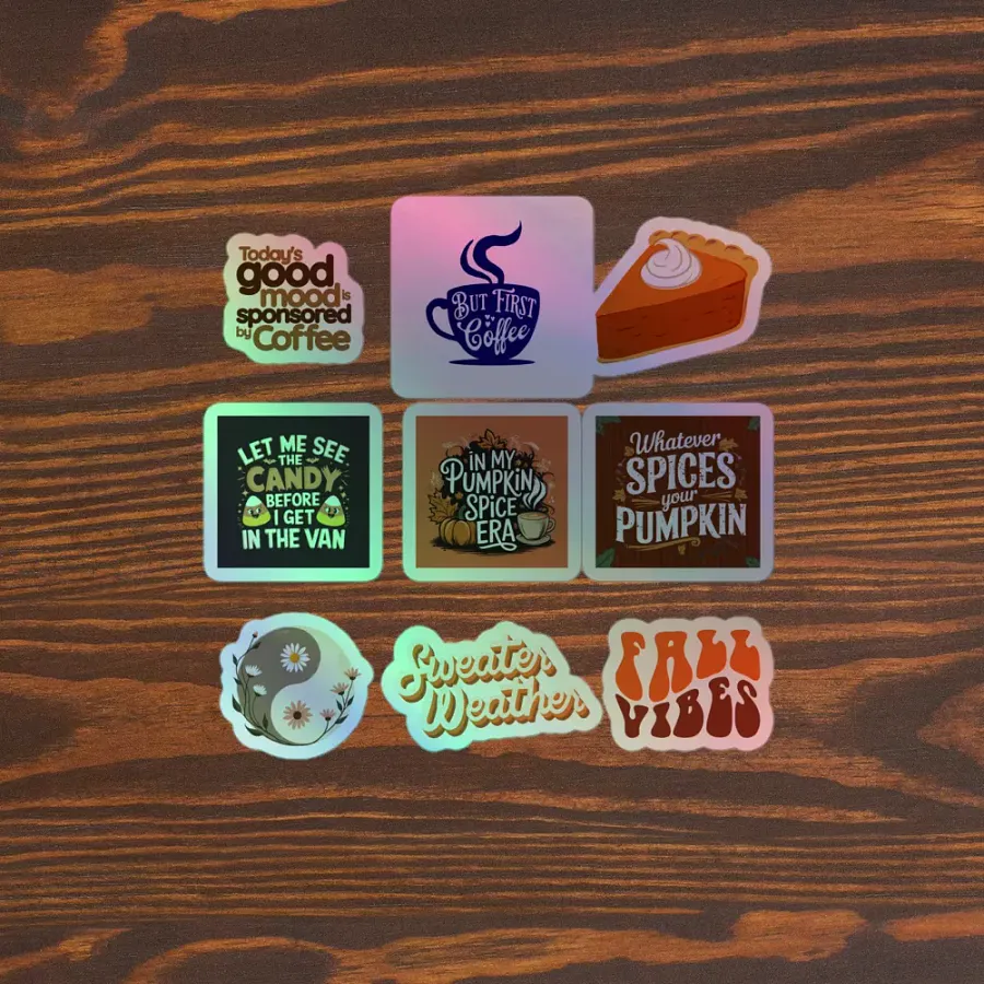 Fall Vibes Holographic Sticker Sheet product image (5)