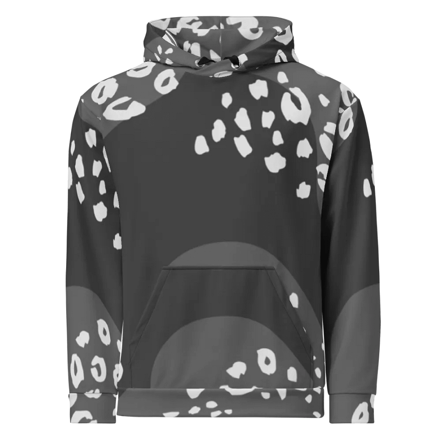 Grey Leopard Abstract Recycled Hoodie product image (10)