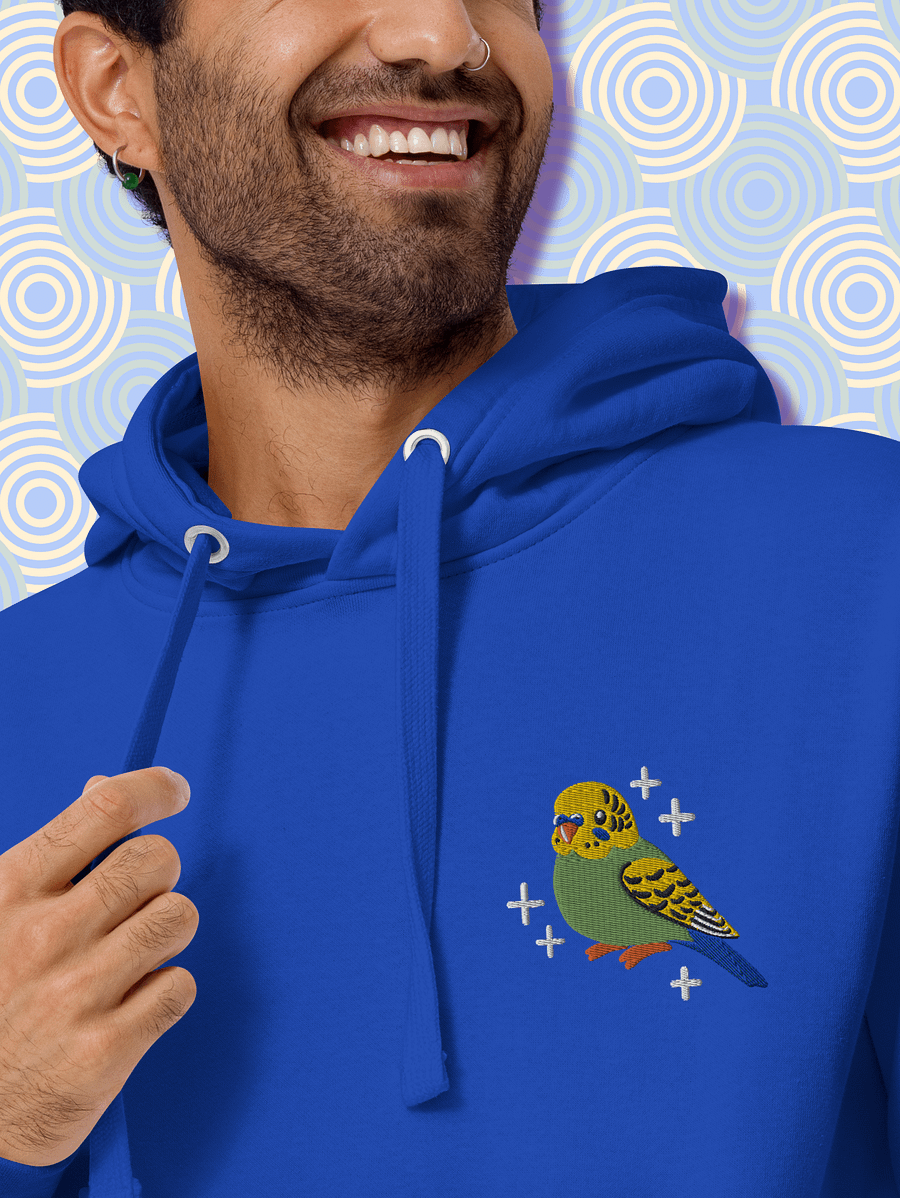Whimsical Budgie Bliss Hoodie product image (4)