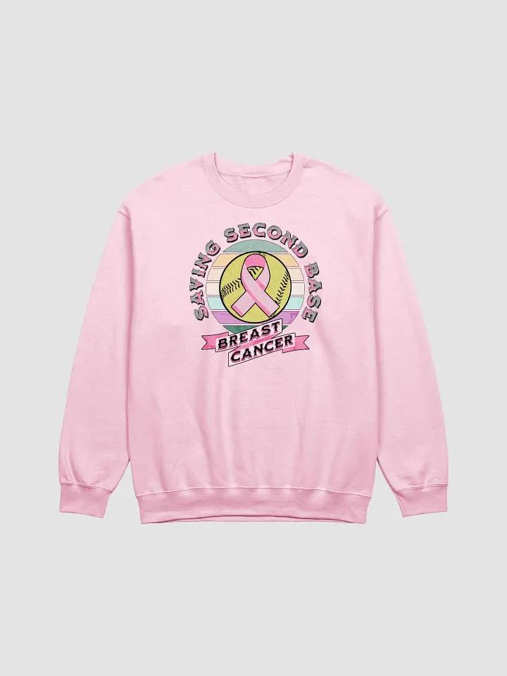 Saving Second Base Breast Cancer Softball Ultimate Classic Crewneck Sweatshirt product image (7)