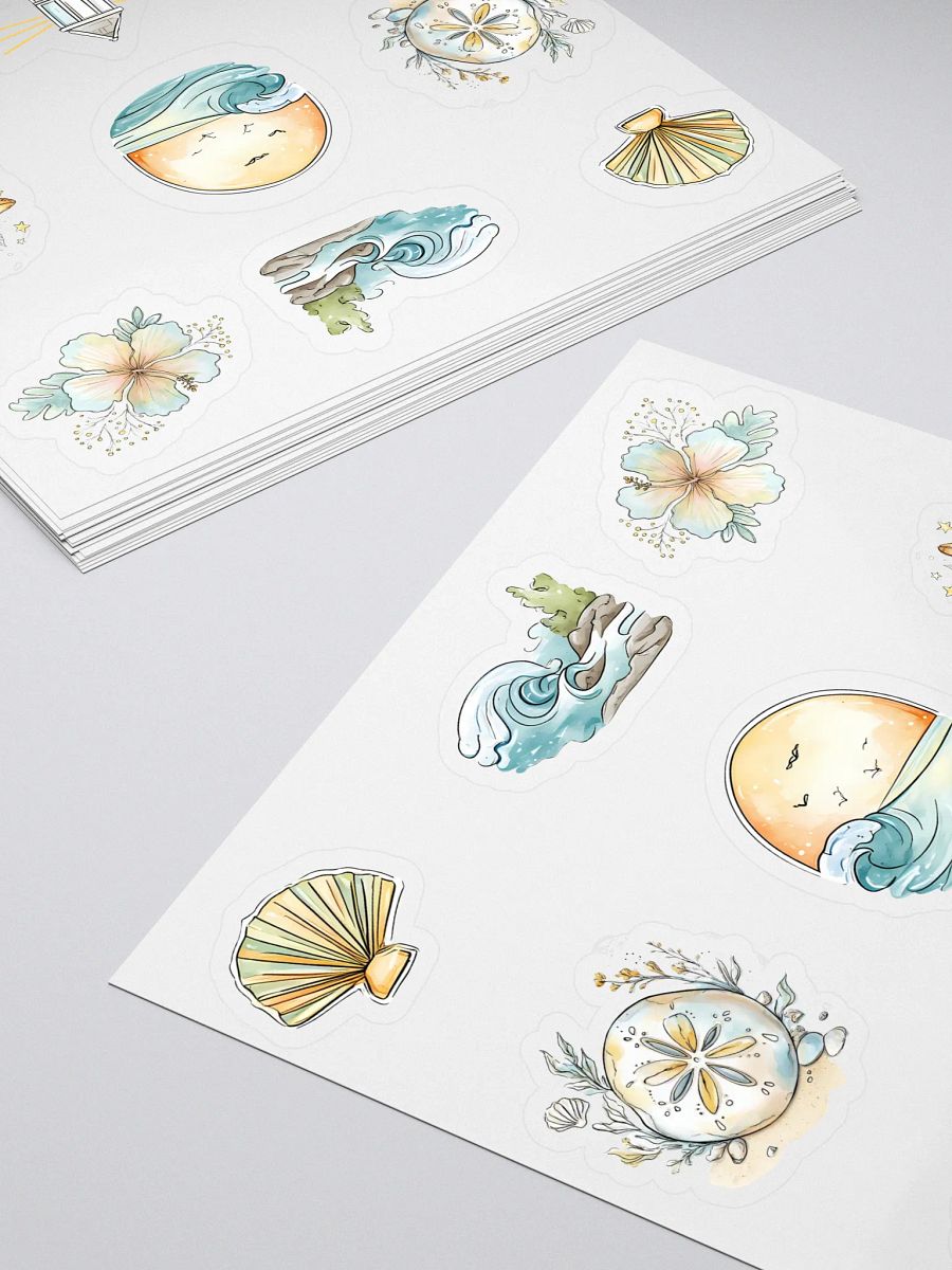 Coastal Dreams – Watercolor Summer Sticker Set product image (4)