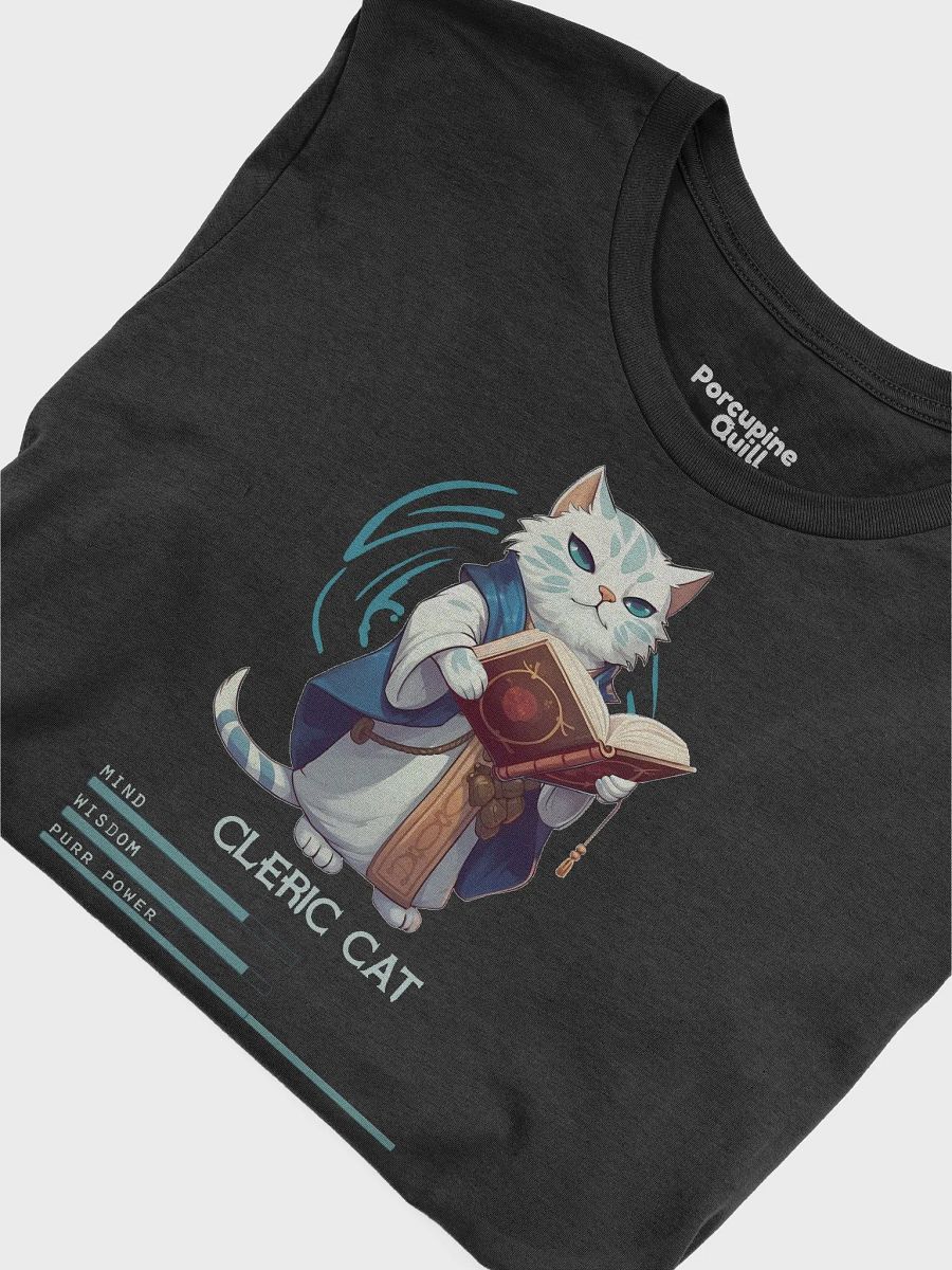 RPG Cleric Cat unisex short sleeve T-shirt for gamers and cat lovers product image (5)