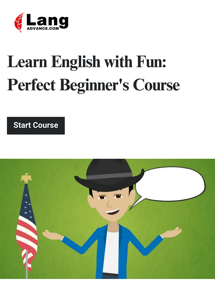 Learn English with Fun: Perfect Beginner's Course product image (1)