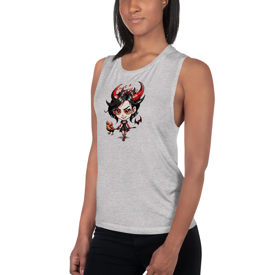 Just A Horny Lil Devil Graphic flowy muscle cut Tank top product image (10)