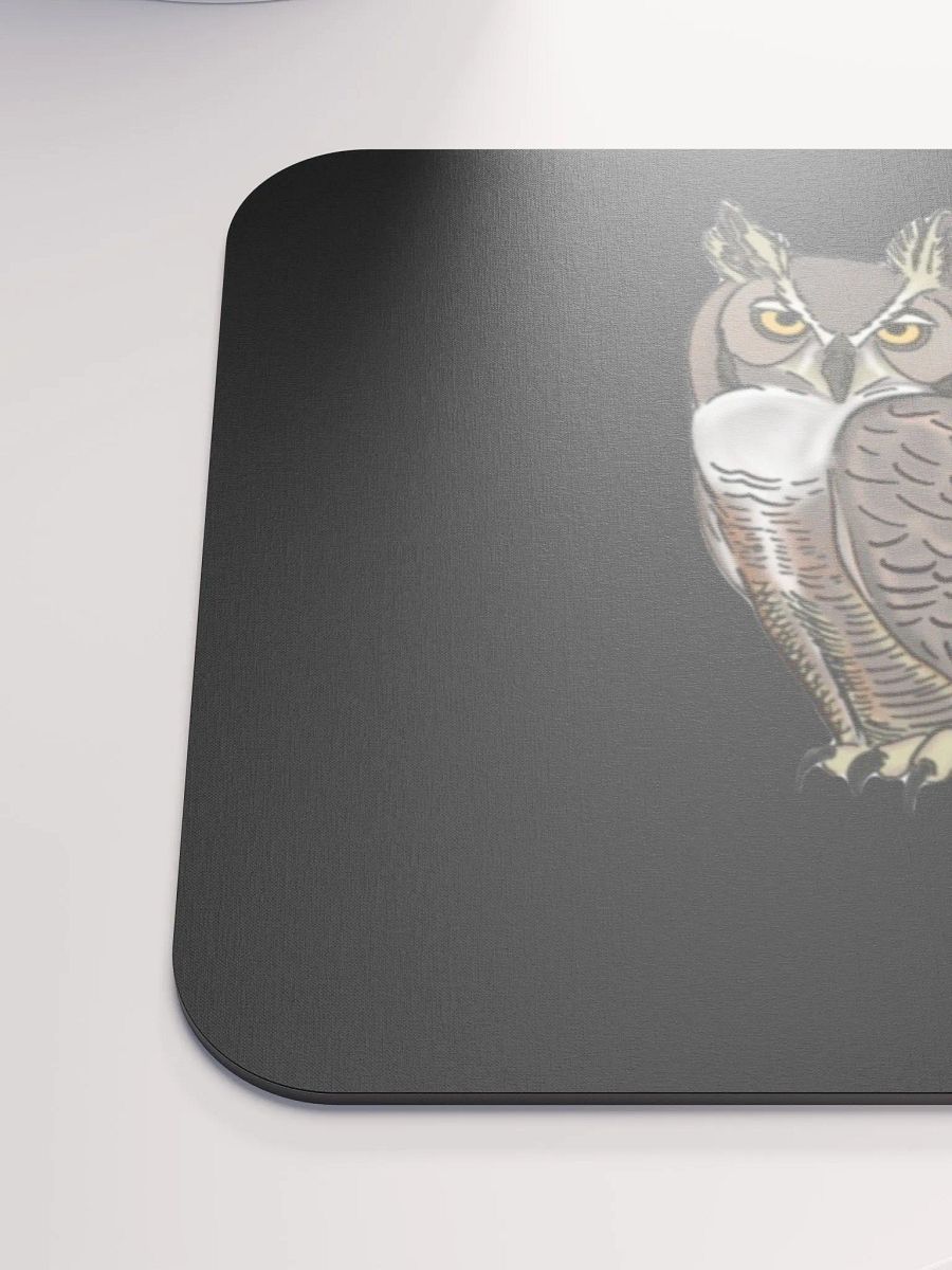 Owl Logo Classic Mouse Pad (Black) product image (6)