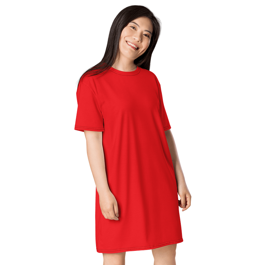 Alizarin Oversized T-Shirt Dress | Stretchy Fabric | Casual or Formal Style | Sizes 2XS-6XL | Exclusive Design product image (4)