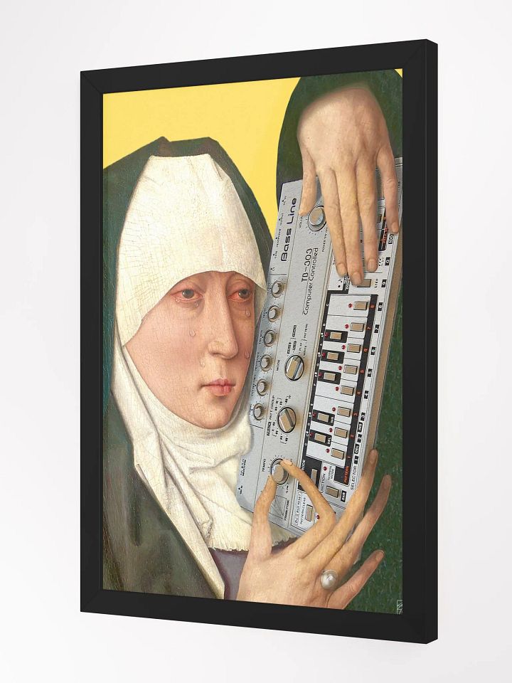 Mater Dolorosa meets Roland TB 303 by Frank Fonik Techno EDM Framed High Quality Matte Poster product image (3)