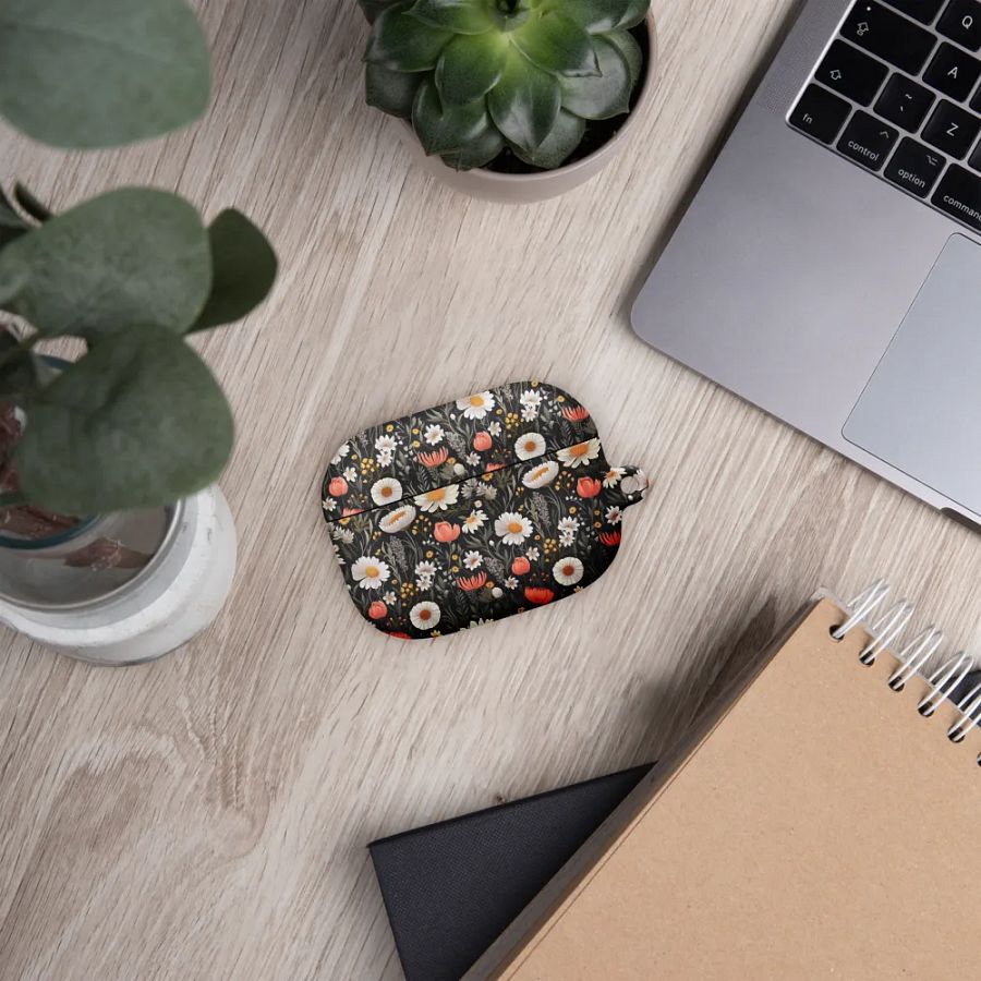 Blossom Elegance: Noir Garden All-Over Print AirPods® Case product image (12)