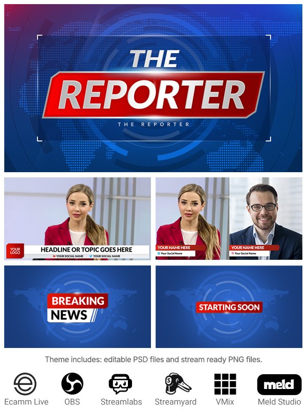 The Reporter: Live Streaming Graphics product image (1)