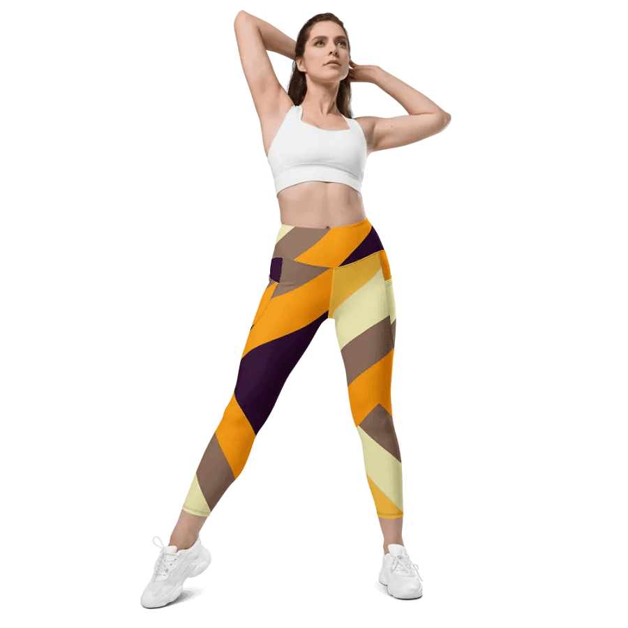 Sunset Stripes All-Over Leggings with Pockets product image (6)