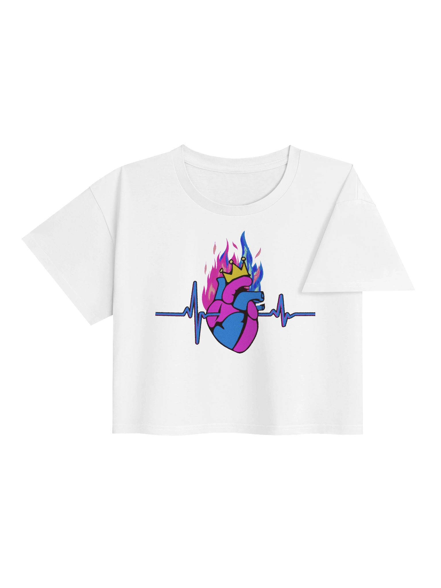 Sacred Heartbeats Halftoned Crop Tee product image (40)