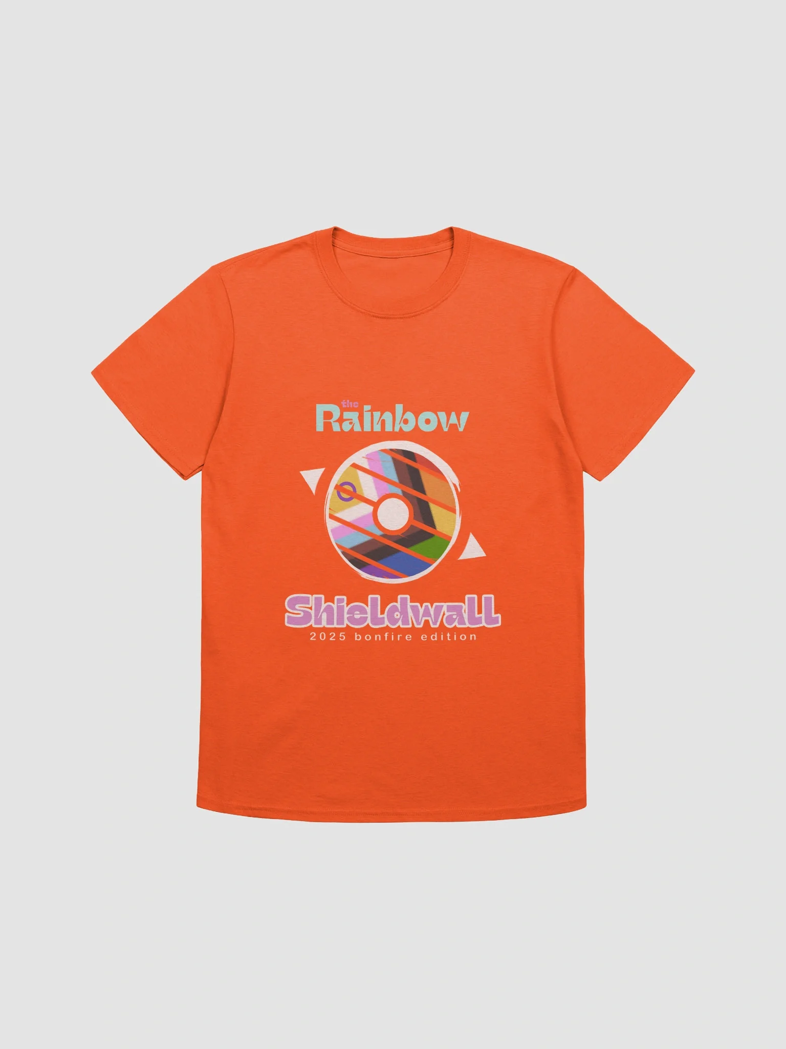 Rainbow Shieldwall Unisex Tee 2025 Bonfire Edition product image (4)