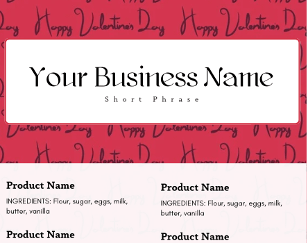 Love Letter Cake Tasting Label Templates product image (1)