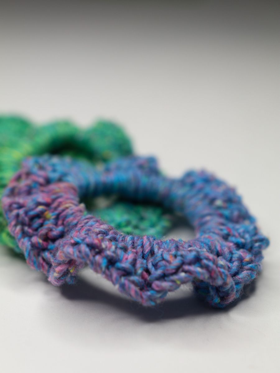 Crochet Hair Tie (Cool Colors) product image (5)