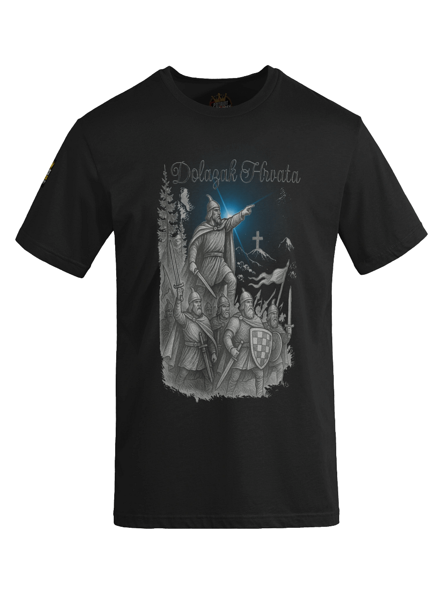 Crowned Patriot Streetwear Tee Dolazak Hrvata product image (3)