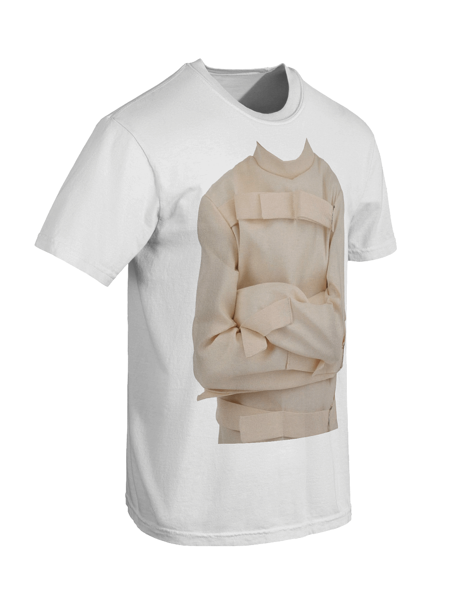 The @nathyn.trees Bat-shit Crazy Straight Jacket T in White product image (7)