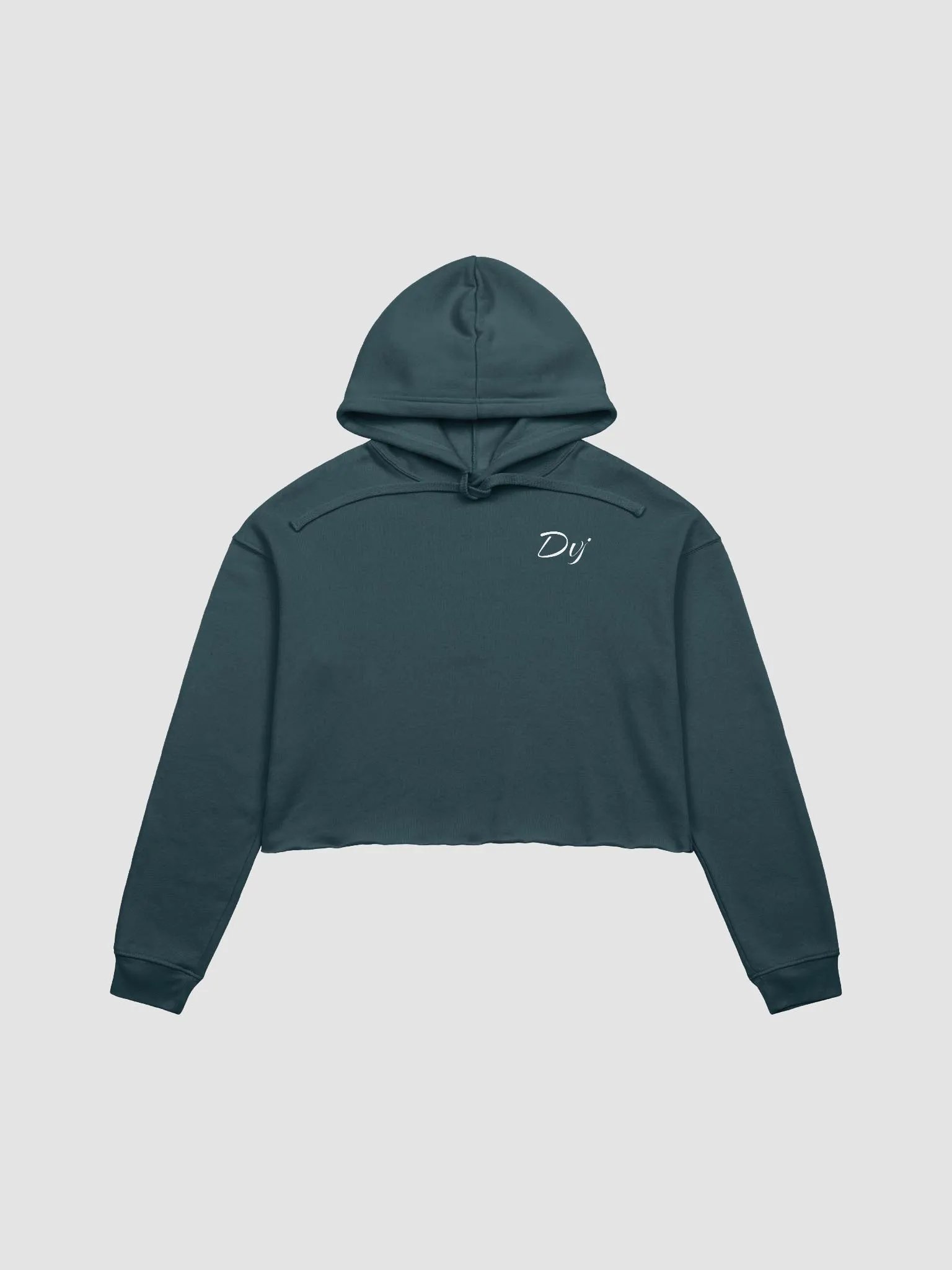 blue dvj fleece crop hoodie product image (1)