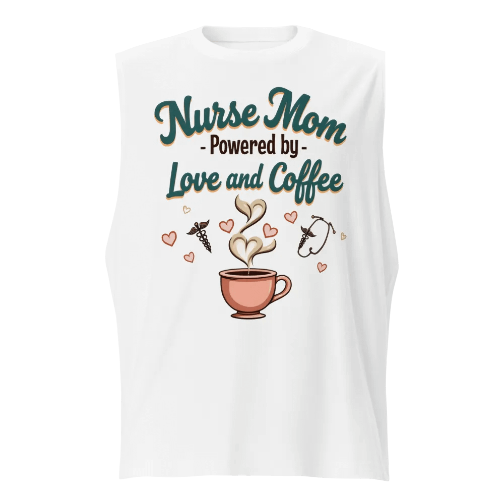 Love and Coffee Nurse Mom Muscle Tank product image (1)