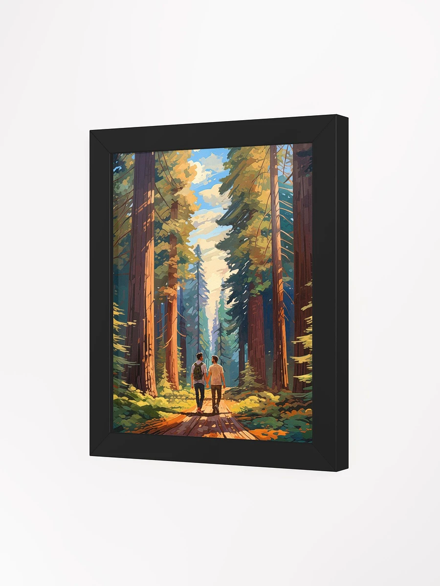 Seeing The Redwoods Together - Gay Couple Framed Poster product image (3)