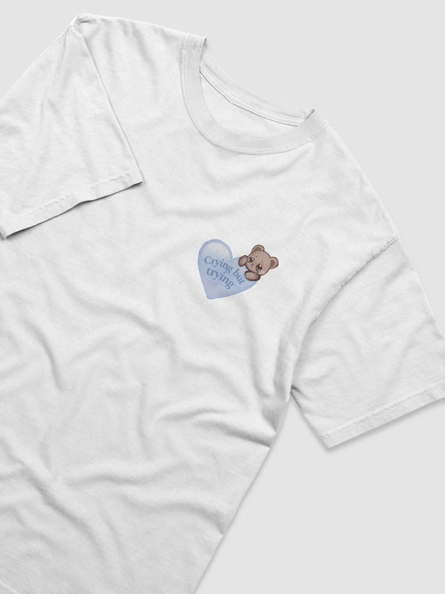 Crying but trying tshirt product image (1)